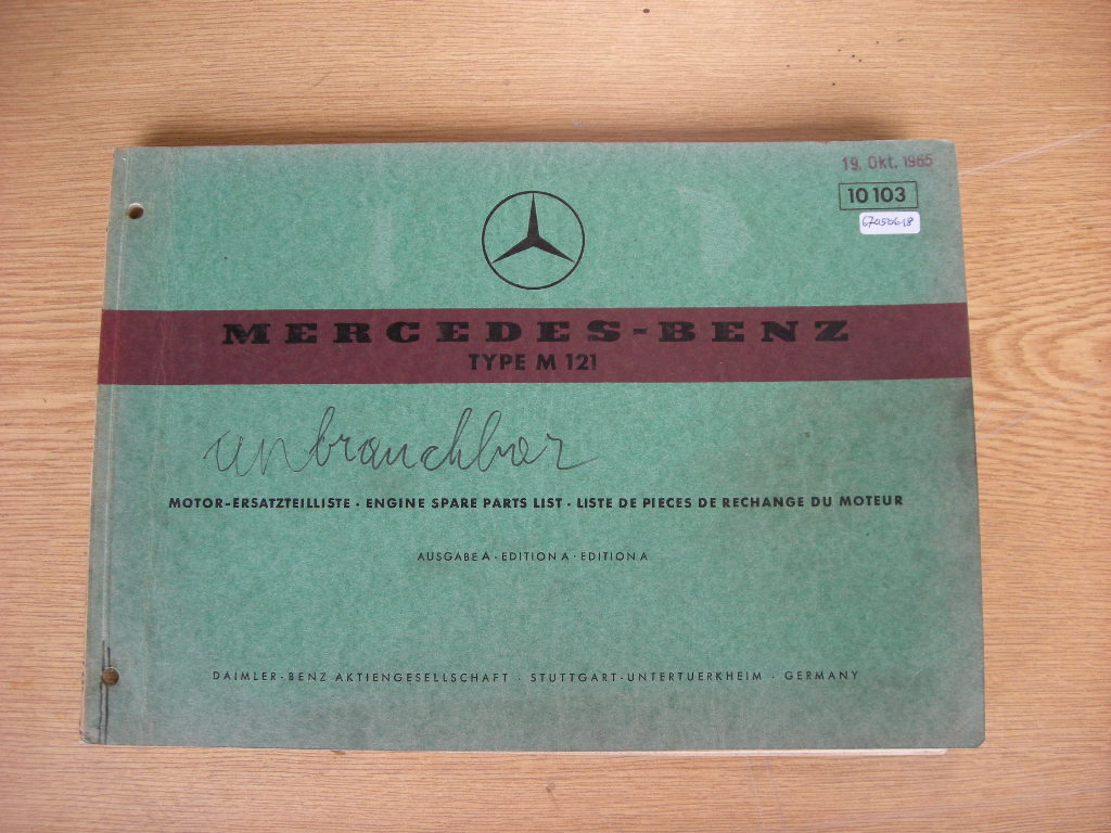 MercedesBenz Motor Type M 121 Oldtimerhandel Allmayer